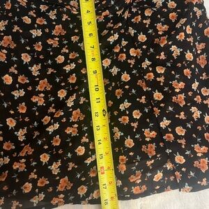 Floral Black and Orange Women's Skirt